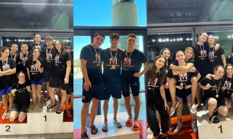 Centro Nuoto Macerata stratosferico al campionato di salvamento: oltre 100 medaglie a Fabriano