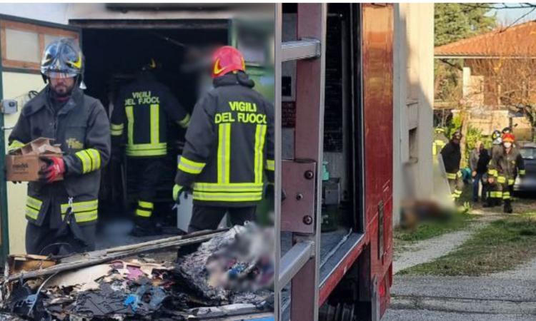 Cingoli, scoppia incendio in un garage: vigili del fuoco al lavoro