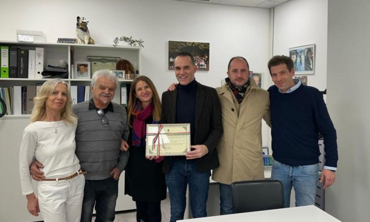 Morrovalle, il calzaturificio Bimar compie 40 anni: in visita il sindaco Andrea Staffolani