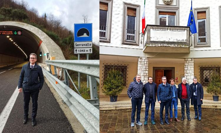 Superstrada, la galleria 'Varano' a Serravalle riapre a giorni. Baldelli: "Incontro a Roma con Anas" Superstrada, la galleria 'Varano' a Serravalle riapre a giorni. Baldelli: "Incontro a Roma con Anas"