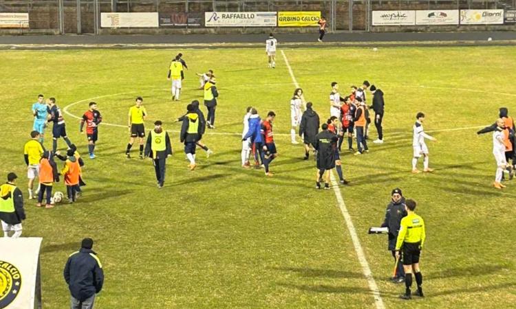 Eccellenza, una Civitanovese in dieci per 53' ferma l'Urbino sullo 0-0 Eccellenza, una Civitanovese in dieci per 53' ferma l'Urbino sullo 0-0