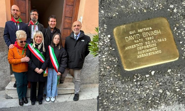 Giorno della memoria, a San Severino posta la pietra d'inciampo dedicata a David Bivash Giorno della memoria, a San Severino posta la pietra d'inciampo dedicata a David Bivash