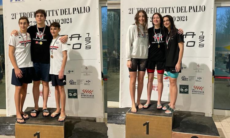 Centro Nuoto Macerata, inizio di stagione col botto: 15 medaglie al Trofeo città di Siena