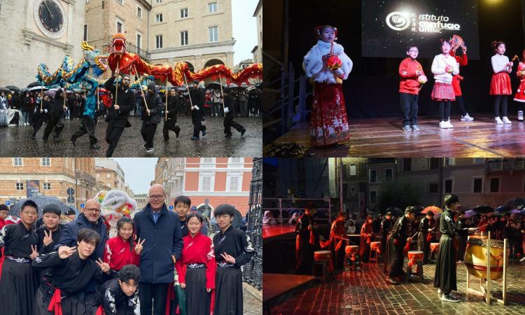 Macerata, il maltempo non rovina la festa: piazza gremita per il Capodanno Cinese Macerata, il maltempo non rovina la festa: piazza gremita per il Capodanno Cinese