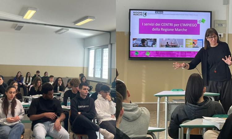Macerata, le referenti del Centro per l'impiego in classe: all'Ite "Gentili" uno sguardo sul mondo del lavoro Macerata, le referenti del Centro per l'impiego in classe: all'Ite "Gentili" uno sguardo sul mondo del lavoro