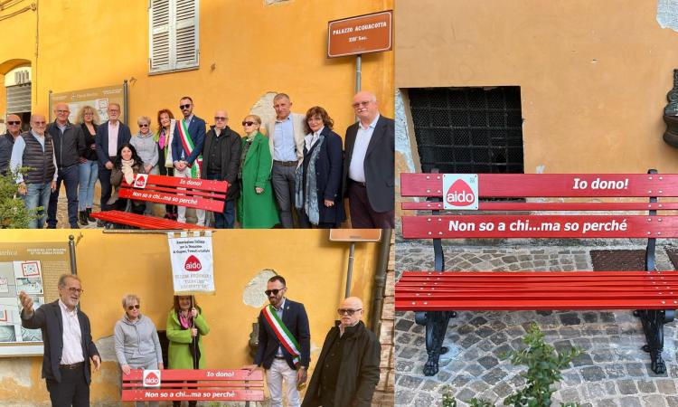 L'Aido di Matelica inaugura la panchina rossa: "Io dono, non so a chi, ma so perché" L'Aido di Matelica inaugura la panchina rossa: "Io dono, non so a chi, ma so perché"