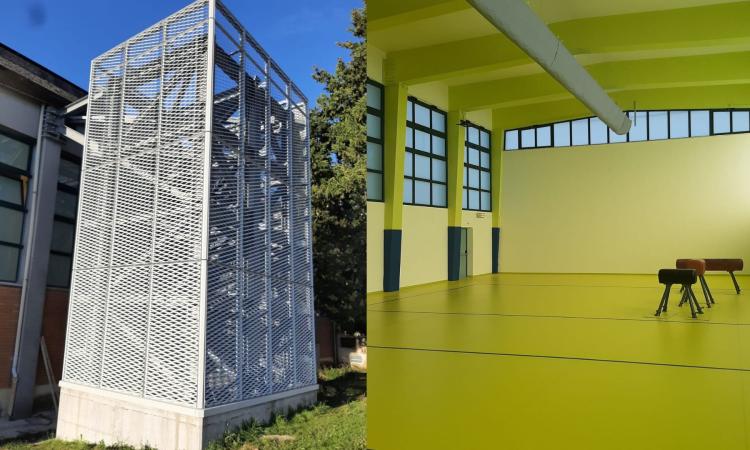 Macerata, due torri in acciaio per la tenuta sismica: al via il collaudo della palestra dell'istituto agrario Macerata, due torri in acciaio per la tenuta sismica: al via il collaudo della palestra dell'istituto agrario