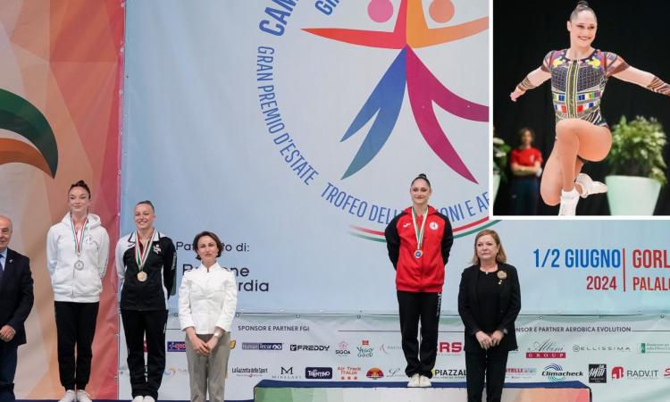 Aerobica, la Ginnastica Macerata primeggia nel Campionato Assoluto: primo posto per Arianna Ciurlanti