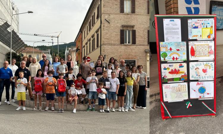 San Severino, nuovo calendario dell'Avis: premiati i migliori disegni degli alunni