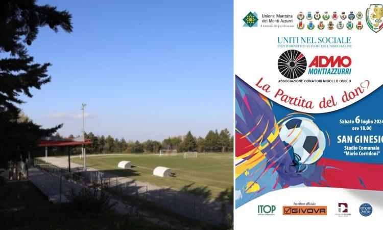 San Ginesio, tutti allo stadio per una partita speciale: la Nazionale Attori a sostegno dell'Admo