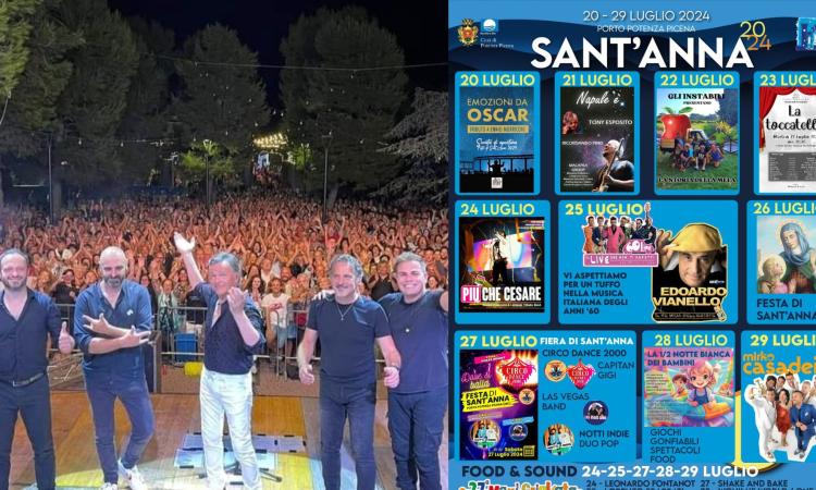 Potenza Picena, festa di Sant'Anna al via: dai live di Tony Esposito ed Edoardo Vianello alle simulazioni di volo Potenza Picena, festa di Sant'Anna al via: dai live di Tony Esposito ed Edoardo Vianello alle simulazioni di volo