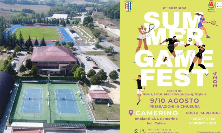 Camerino, al via la seconda edizione di 'Summer Game Fest' con tornei e sport: da quest'anno una novità assoluta