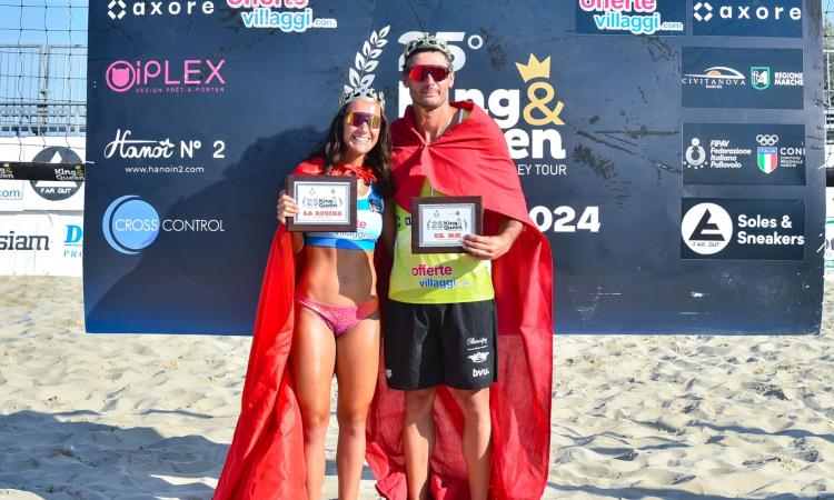 Civitanova, Enrico Rossi e Federica Frasca conquistano il titolo di Re e Regina del Beach volley tour