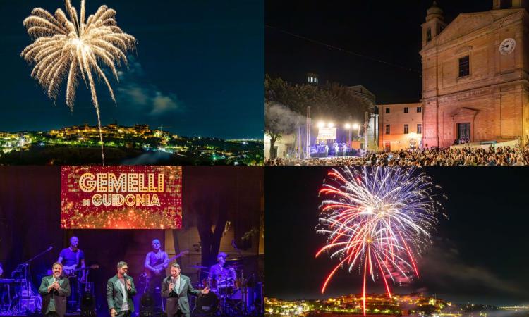 San Marone Show, successo di pubblico a Civitanova Alta con i Gemelli di Guidonia e lo spettacolo pirotecnico