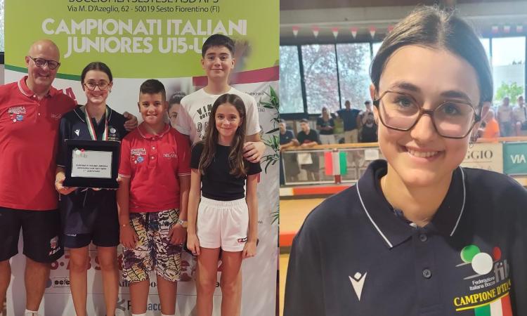 Bocciofila Morrovalle, Sofia Pistolesi non si ferma più: è campionessa italiana Under 18