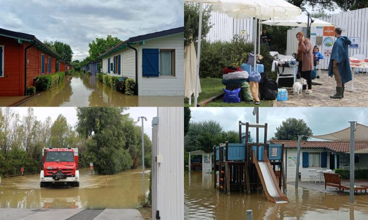 Potenza Picena, Natural Village sott'acqua: "Evacuato l'80% dei turisti, situazione insostenibile" (FOTO e VIDEO)