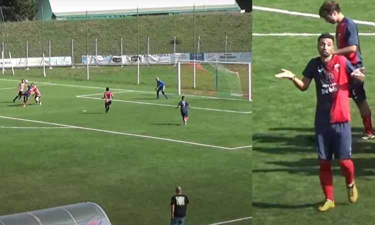 Dell'Aquila l'ha rifatto ancora: altro gol in acrobazia alla seconda partita con la Stese (VIDEO)