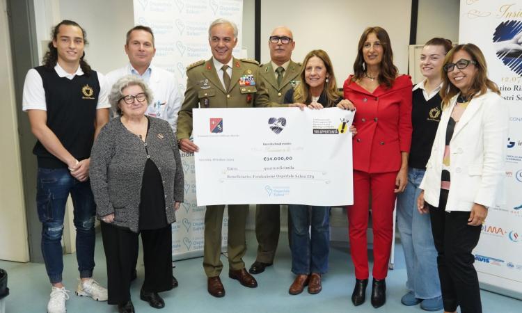 Donati 14 mila euro alla Fondazione Salesi: Cpo ed Esercito Militare al fianco dei piccoli pazienti oncologici Donati 14 mila euro alla Fondazione Salesi: Cpo ed Esercito Militare al fianco dei piccoli pazienti oncologici