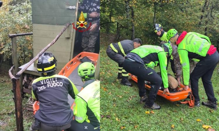 Cacciatore colto da malore: recuperato dai vigili del fuoco e dal soccorso alpino (FOTO)