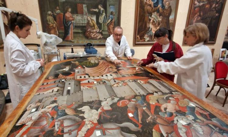 "La Fornarina che salvò San Ginesio": presentazione del restauro della pala di Sant'Andrea "La Fornarina che salvò San Ginesio": presentazione del restauro della pala di Sant'Andrea