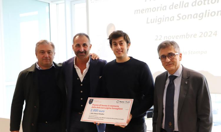 Unicam, premio di laurea in memoria di Luigina Sonaglioni: Alessio Petrellini vince 2mila euro