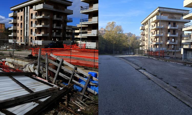 Macerata, via del Piccinino ieri e oggi: intervento di pulizia dopo le varie segnalazioni (FOTO)