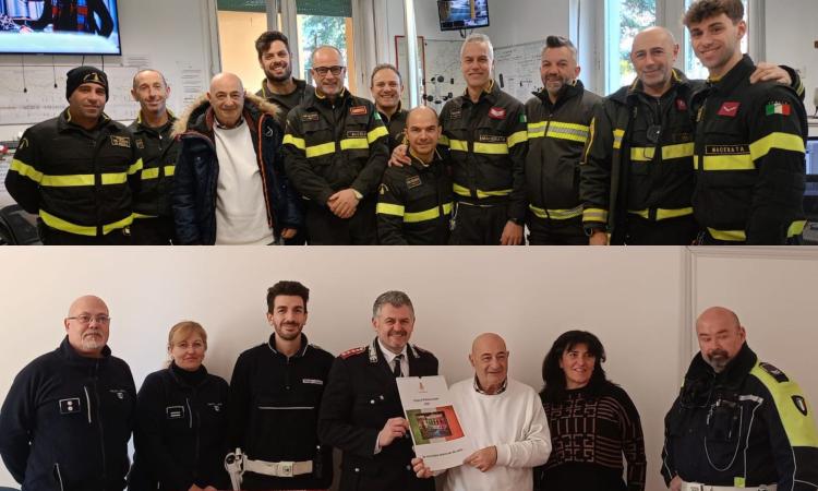Macerata, Picchio News in visita alle forze di pronto intervento per un "nuovo anno di gratitudine" Macerata, Picchio News in visita alle forze di pronto intervento per un "nuovo anno di gratitudine"