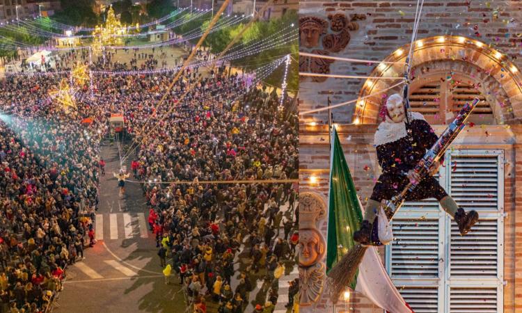 Civitanova, la Befana scende dal palazzo comunale: confermato lo scenografico volo in piazza