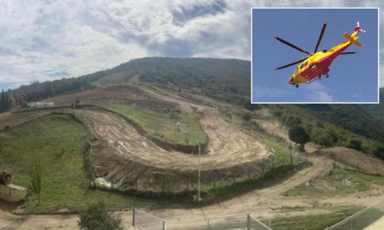 San Severino, brutta caduta al crossodromo: 19enne soccorso in eliambulanza