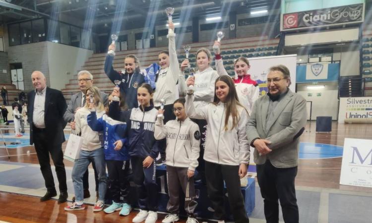 Macerata Scherma, Agata Parenti e Valerio La Porta sul podio nella gara interregionale Under 14