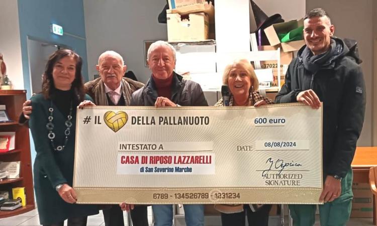 San Severino, il Torneo ‘Il Cuore della Pallanuoto’ sostiene la casa di riposo con un assegno benefico