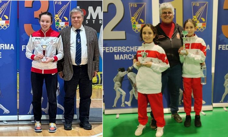 Macerata Scherma, Chiara Bracalente e Benedetta Pallotta sul podio ad Ancona