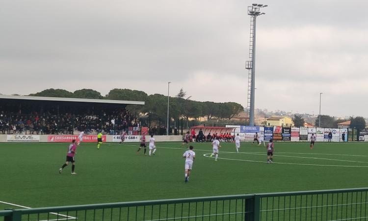 Eccellenza, il Tolentino domina a Chiesanuova: colpaccio cremisi, Tortelli fa tripletta Eccellenza, il Tolentino domina a Chiesanuova: colpaccio cremisi, Tortelli fa tripletta