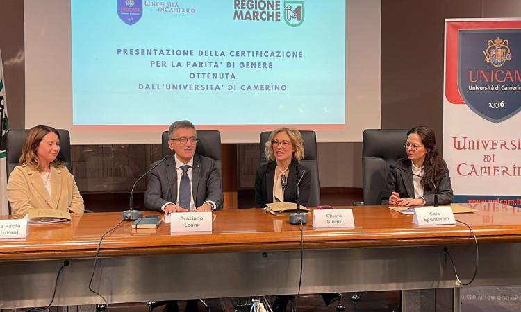 Per UniCam un riconoscimento di eccellenza: ottiene la certificazione di Parità di Genere