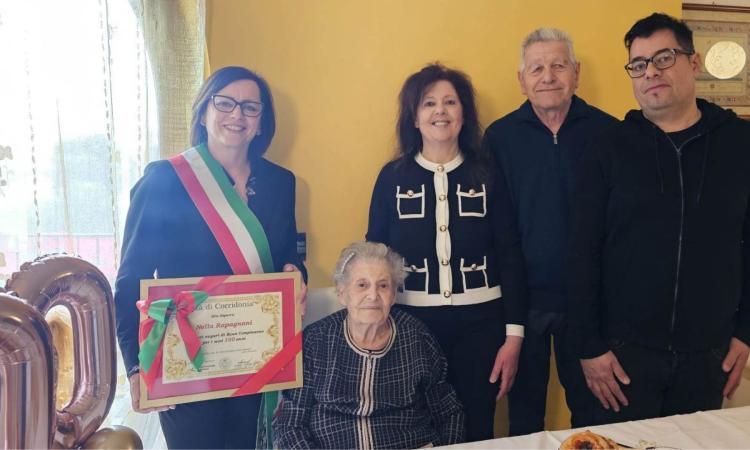 Corridonia, una vita dedicata al lavoro e alla famiglia: Nella Rapagnani spegne 100 candeline