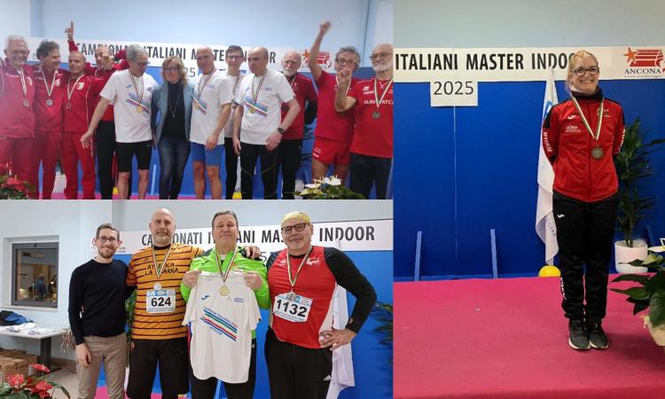 Sef Macerata, bottino ricco ai campionati italiani indoor: 17 medaglie e 2 ori, super Livio Bugiardini