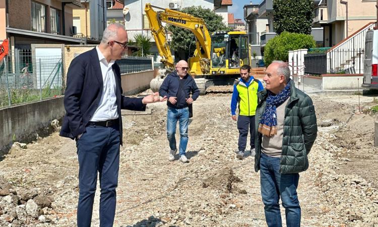 Civitanova, avanzano i lavori per la nuova strada di collegamento tra via Ugo Bassi e via dei Mille
