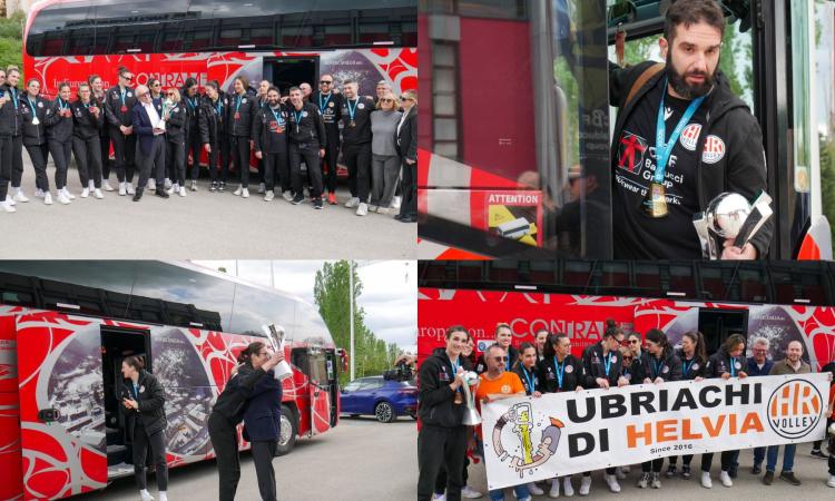 Le regine del volley tornano a casa: rientro trionfale per la CBF Balducci HR Macerata (FOTO e VIDEO)