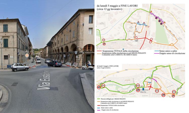 San Severino, condotta fognaria danneggiata, scattano i lavori: limitazioni a traffico e sosta in centro