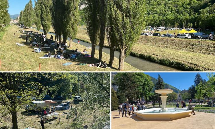 Pioraco invasa dai turisti per il Primo maggio. Il sindaco esulta: "Mai vista così tanta gente"