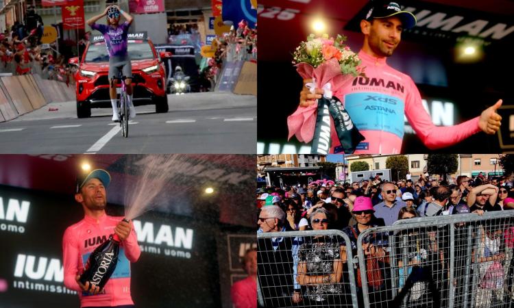 Giro d'Italia, festa a Castelraimondo: Plapp vince, Ulissi in rosa. Esplode l’entusiasmo per Pellizzari (FOTO e VIDEO)