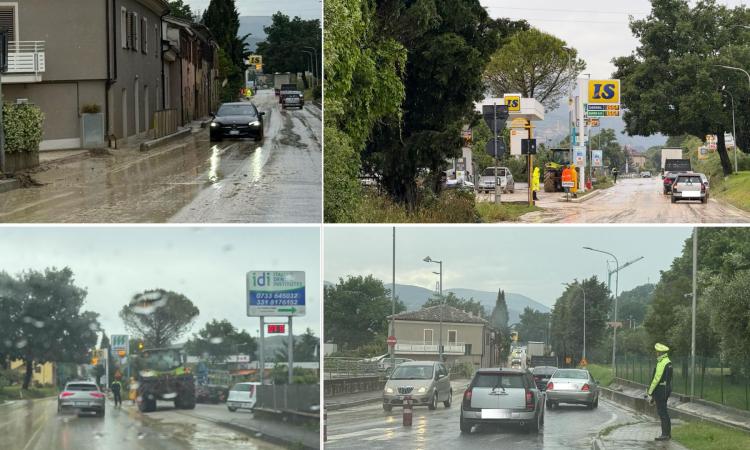 Acquazzone nel Maceratese: frane e smottamenti sulla Septempedana Acquazzone nel Maceratese: frane e smottamenti sulla Septempedana