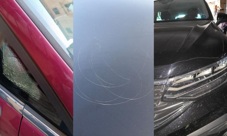 Vetri rotti e carrozzerie rigate: vandali scatenati a Treia. Nel mirino le auto dei volontari della Croce Rossa