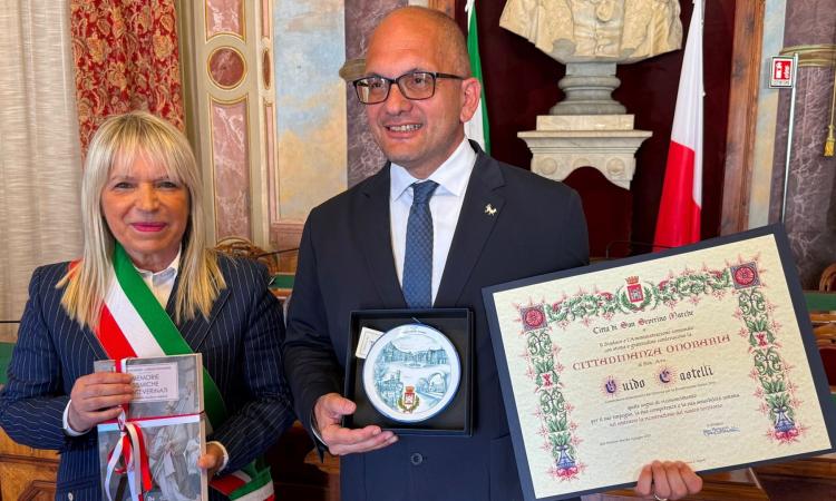 Castelli cittadino onorario di San Severino: “Un legame indissolubile con questa comunità” (FOTO) Castelli cittadino onorario di San Severino: “Un legame indissolubile con questa comunità” (FOTO)