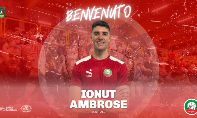 Pallavolo Macerata si rafforza con l’arrivo di Ionut Ambrose: classe 2004 e 2metri e dieci di altezza