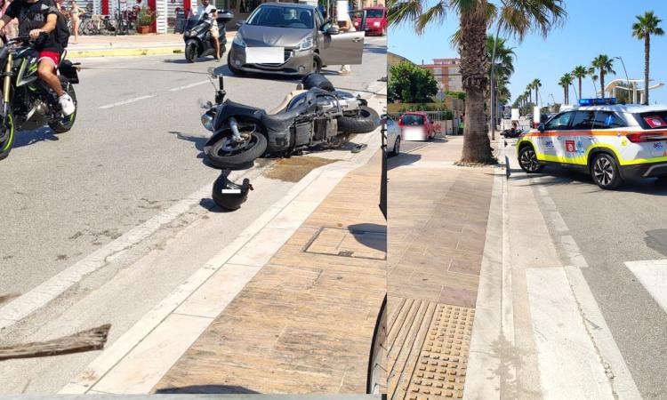 Civitanova, scontro auto e scooter sul lungomare: un ferito al Pronto Soccorso Civitanova, scontro auto e scooter sul lungomare: un ferito al Pronto Soccorso