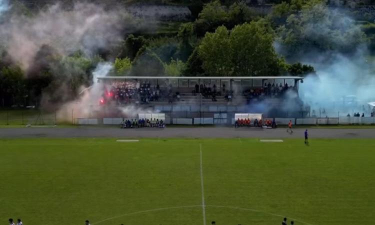Scontri al "Maurelli" durante Sarnano–Caldarola: scatta il Daspo per quattro tifosi