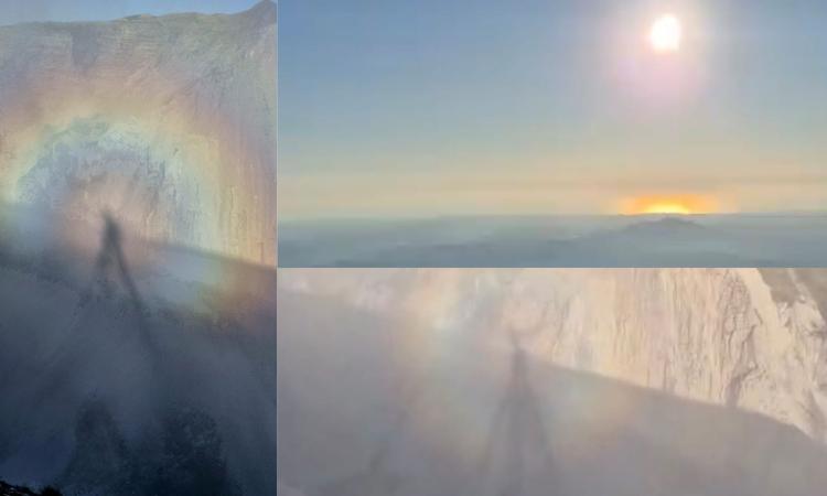 Lo 'Spettro di Brocken' appare sui Sibillini: il fenomeno dietro le ombre giganti e i cerchi di luce (VIDEO) Lo 'Spettro di Brocken' appare sui Sibillini: il fenomeno dietro le ombre giganti e i cerchi di luce (VIDEO)