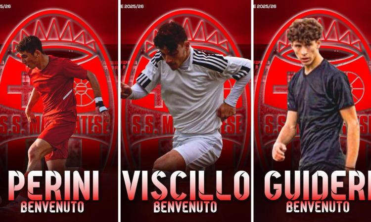 Maceratese, ecco gli under: ufficializzati i tre classe 2007 Perini, Viscillo e Guideri