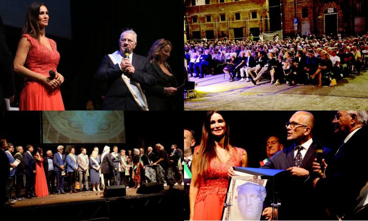 Castelli premiato, Manuela Arcuri madrina d’eccezione: Caldarola celebra le eccellenze locali al Premio Sibilla (VIDEO e FOTO)
